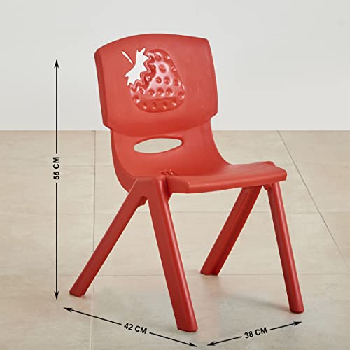 Home Centre Zack Red Textured Polypropylene Kids Chair - Image 2