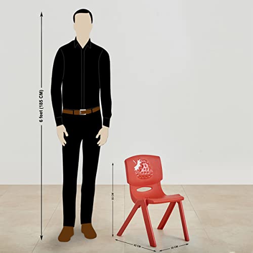 Home Centre Zack Red Textured Polypropylene Kids Chair - Image 4