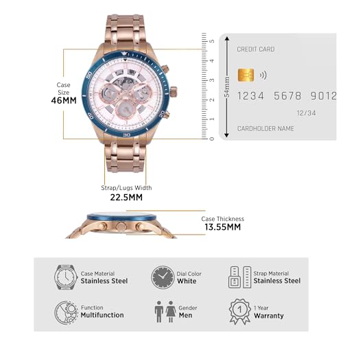 TIMEX Round 46mm White Dial Analog Men Watch - TWEG15219 - Image 3