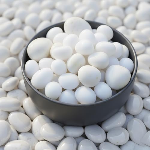 2 Kg Polished White Pebbles