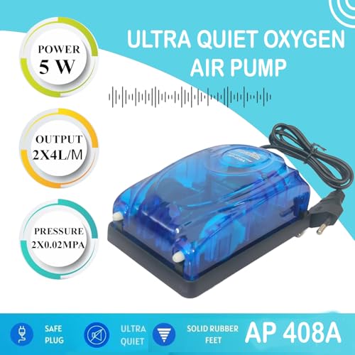 VENUS AQUA Aquarium Air Pump Ap-408A, 4 L/min - Image 3