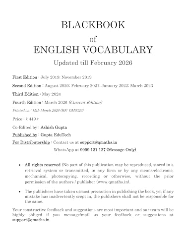 Blackbook of English vocabulary 2026