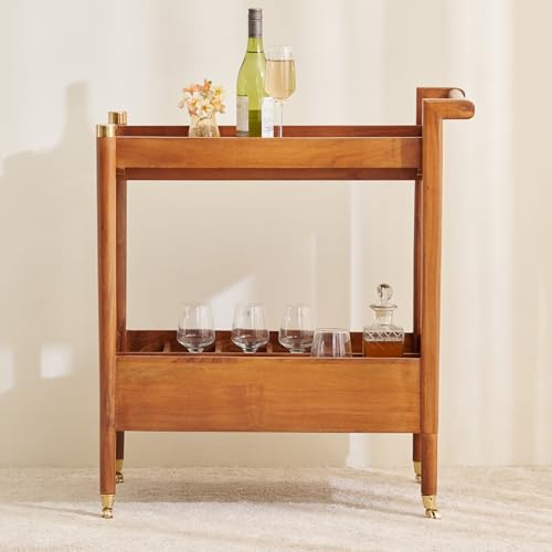 Home Centre | Amanda Serving Trolley | for Kitchen and Bar | Brown - Image 3