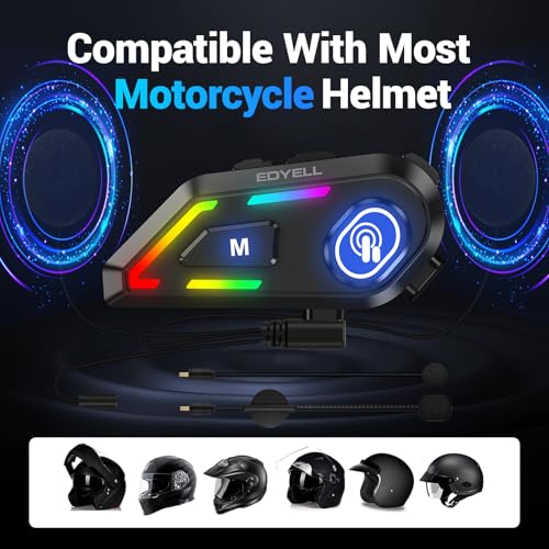 EDYELL Motorcycle Helmet Bluetooth