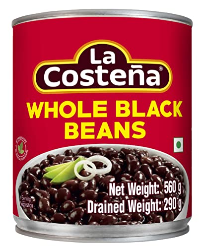 La Costena Whole Black Beans Tin, 560Gram
