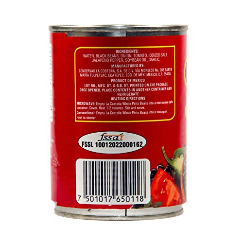 La Costena Whole Black Beans Tin, 560Gram - Image 4