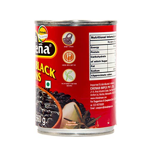 La Costena Whole Black Beans Tin, 560Gram - Image 5