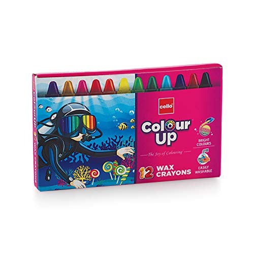 Cello Colourup Wax Crayons - 12 Shades|Green