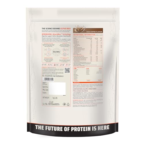 FUELONE Alpha Max Protein Blend, Cold Coffee, 1kg (2.2lbs) - Image 6