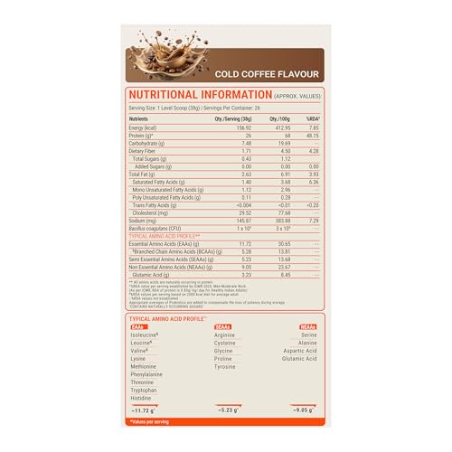 FUELONE Alpha Max Protein Blend, Cold Coffee, 1kg (2.2lbs) - Image 7