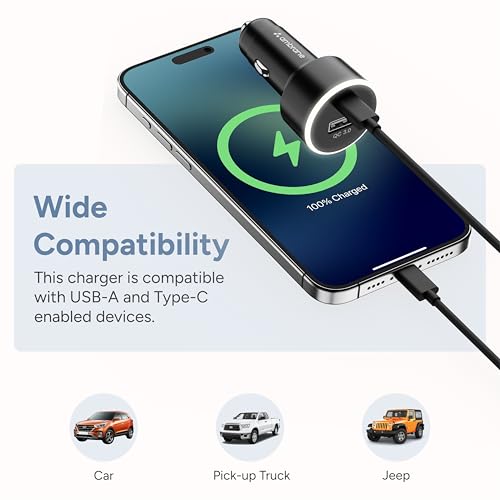 Ambrane 85W Car Charger, Mobile