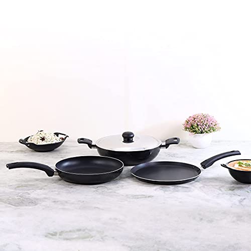 Wonderchef Platinum Plus Set Black Non-Induction Base, 3 + 1 - Image 3