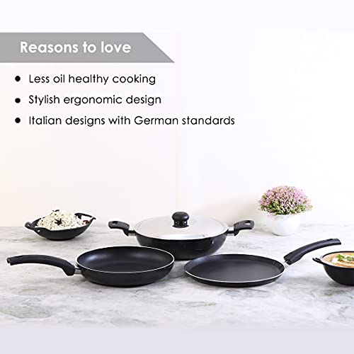 Wonderchef Platinum Plus Set Black Non-Induction Base, 3 + 1 - Image 6