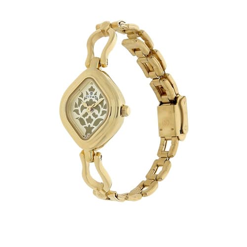 Titan Analog Gold Dial Women's
