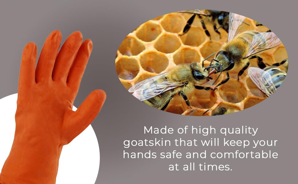 Gloves for Beekeeping | EN388 & EN374 Certified Bee Gloves 1 Pair - Image 6