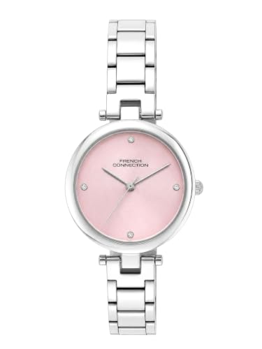 French Connection Pink Sunray Dial, Analog Watch for Women - FCN0166PSM