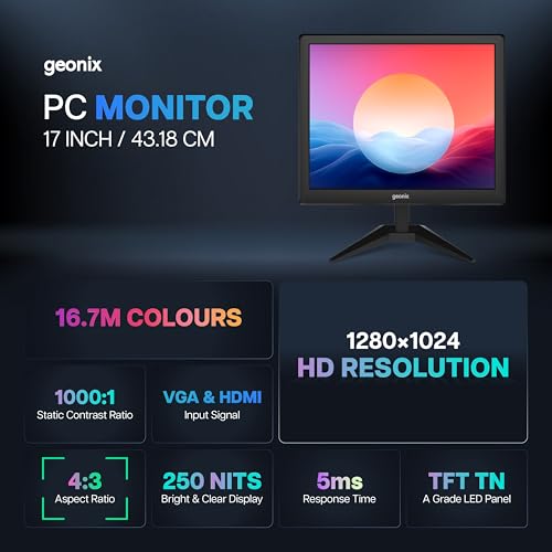 GEONIX PC Monitor, VGA &