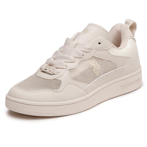 U.S. Polo ASSN. Zira Off White Sneakers Shoes with Premium Upper - Image 4
