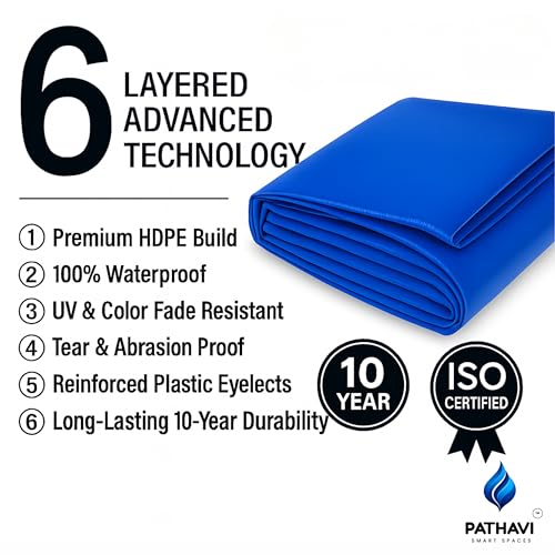 Premium 12x10ft Blue Tarpaulin, Thadika
