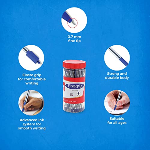Cello Finegrip Ball Pen Set - Pack of 25 (Blue) - Image 3
