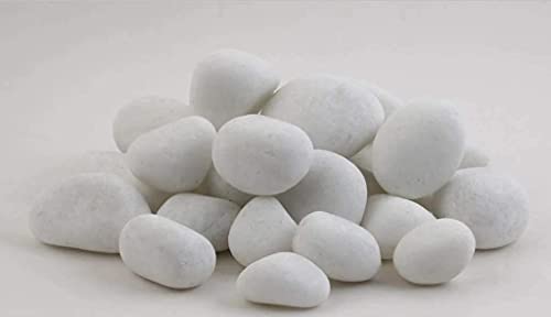 5kg Unpolished White Pebbles