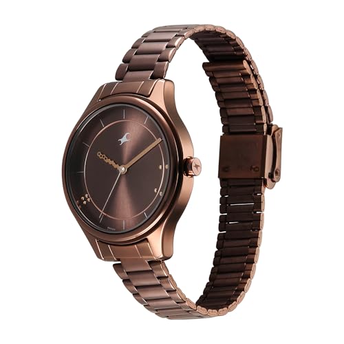 Fastrack Stunners Quartz Analog Brown