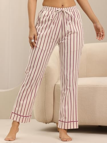 Libas Off White Printed Cotton Night Suit for Women | Sleep wear - Image 5