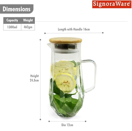 Signoraware BoroPour Borosilicate Glass Jug