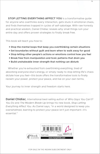 Stop Letting Everything Affect You: