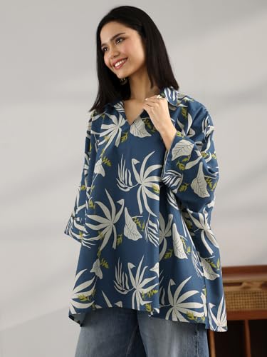 Libas Printed Cotton A Line Kurti Suit - Image 3