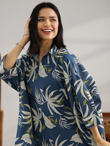 Libas Printed Cotton A Line Kurti Suit - Image 5