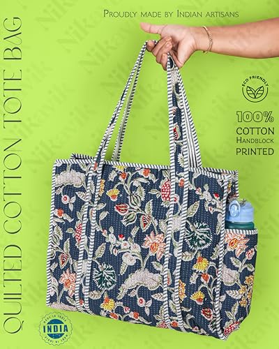 Quilted Cotton Jaipuri Tote bag
