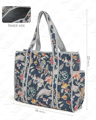 Quilted Cotton Jaipuri Tote bag