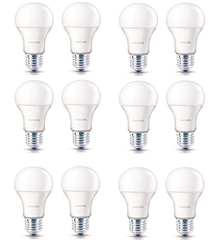 PHILIPS E27 7-Watt LED Bulbs WW (Pack of 12, Warm White)