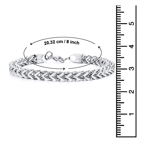 Nakabh Cuban 8 inch Stainless Steel Bracelet for Men Boys - Image 3