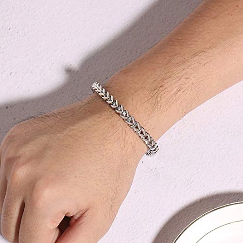 Nakabh Cuban 8 inch Stainless Steel Bracelet for Men Boys - Image 4