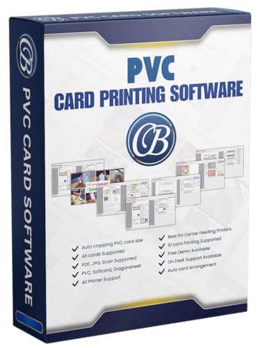 COMPUTER BAZAR PVC card Printing Software For Any Printer | ID Card Printing Software for Epson, Canon, HP, Brother, Evolis or any Other Printers (Software Licence Card)