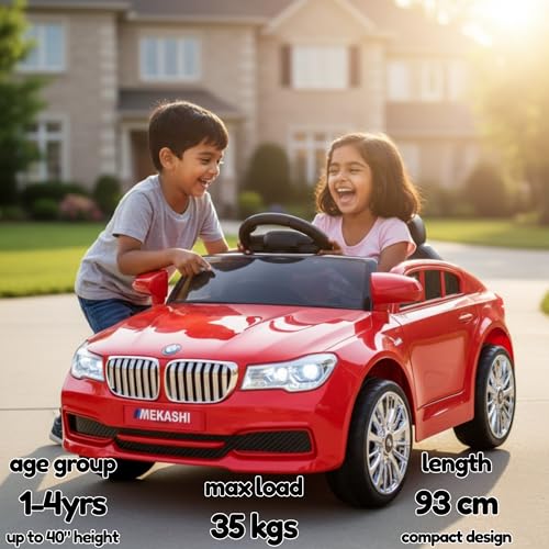 MEKASHI Ride-On Car for Kids 1-4 Years, Red (MKS005) - Image 4