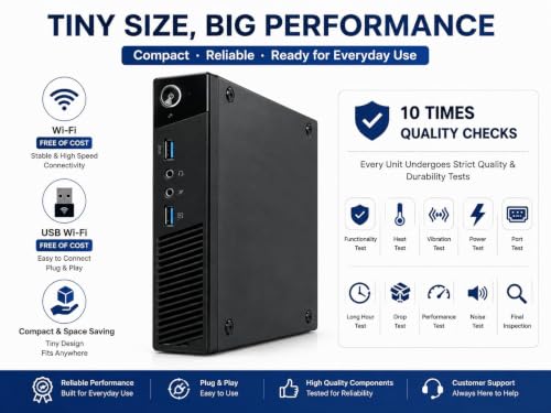 TECHSUPPORT Business Mini Desktop Computer
