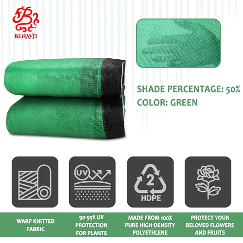 BENAVJI Green Shade Net, 50%