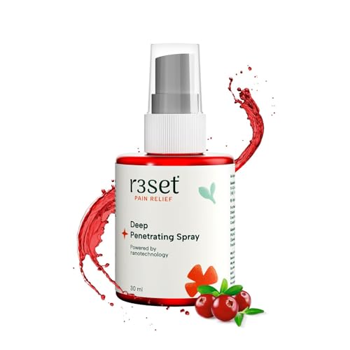 R3SET Natural Pain Relief Spray for Muscle, Knee, Back & Joint Pain - 30ml