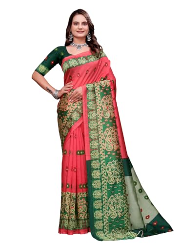 Art Silk Saree for Women with unstitched Blouse Piece | Festive & Wedding Occasion Saree