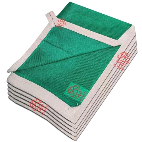 BENAVJI High Density Multipurpose Niwar Shade Net Green Sun Shade Sail Square Canopy for Balcony & Garden 75% Protection from Sun & UV Rays 10X4 FEET