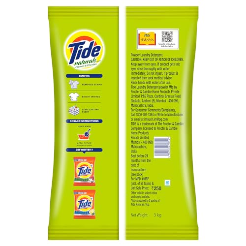 Tide Naturals 3Kg Detergent Powder - Lemon And Chandan - Image 2