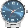Fastrack Blue Dial Silver Stainless