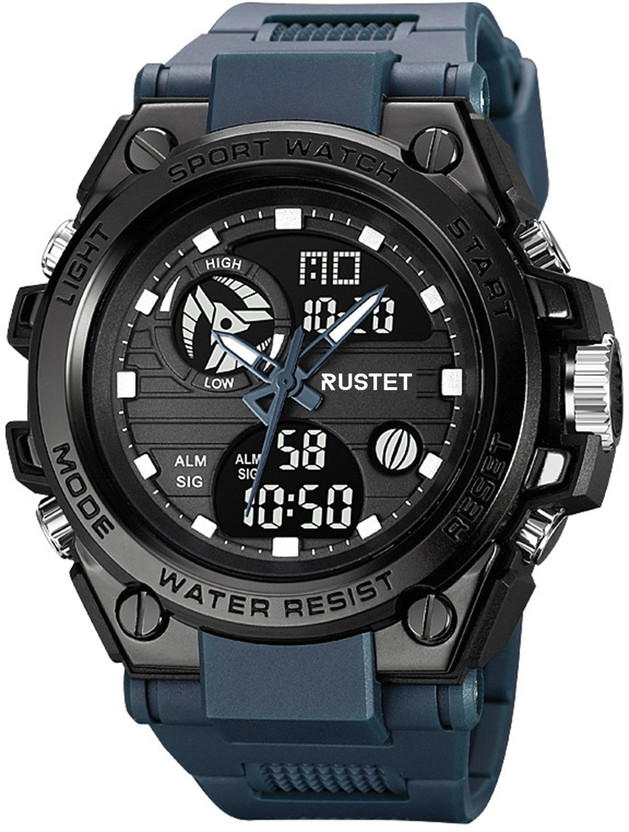 Fastrack Blue Dial Silver Stainless