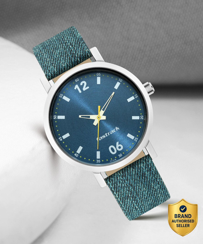 Fastrack Blue Dial Silver Stainless