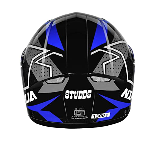 STUDDS Ninja Elite Super D6 FLIP-UP Full FACE Helmet N1 Black-L - Image 6