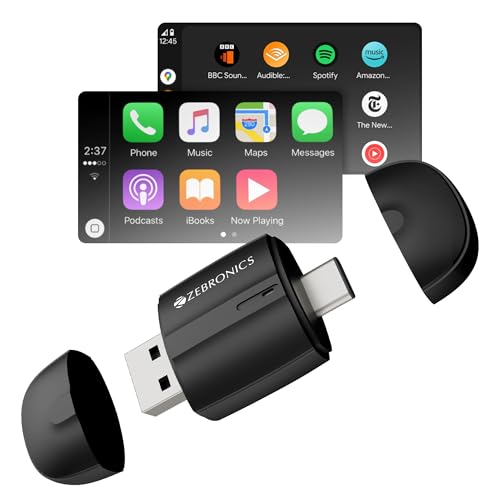Zebronics Wireless Carplay and Auto Adapter DriveCast