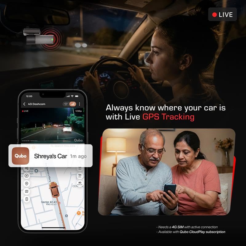 Qubo Dashcam 4G Live